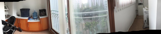 Laundry area/storage/trash sorting area