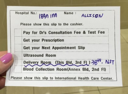 Hospital check-list.